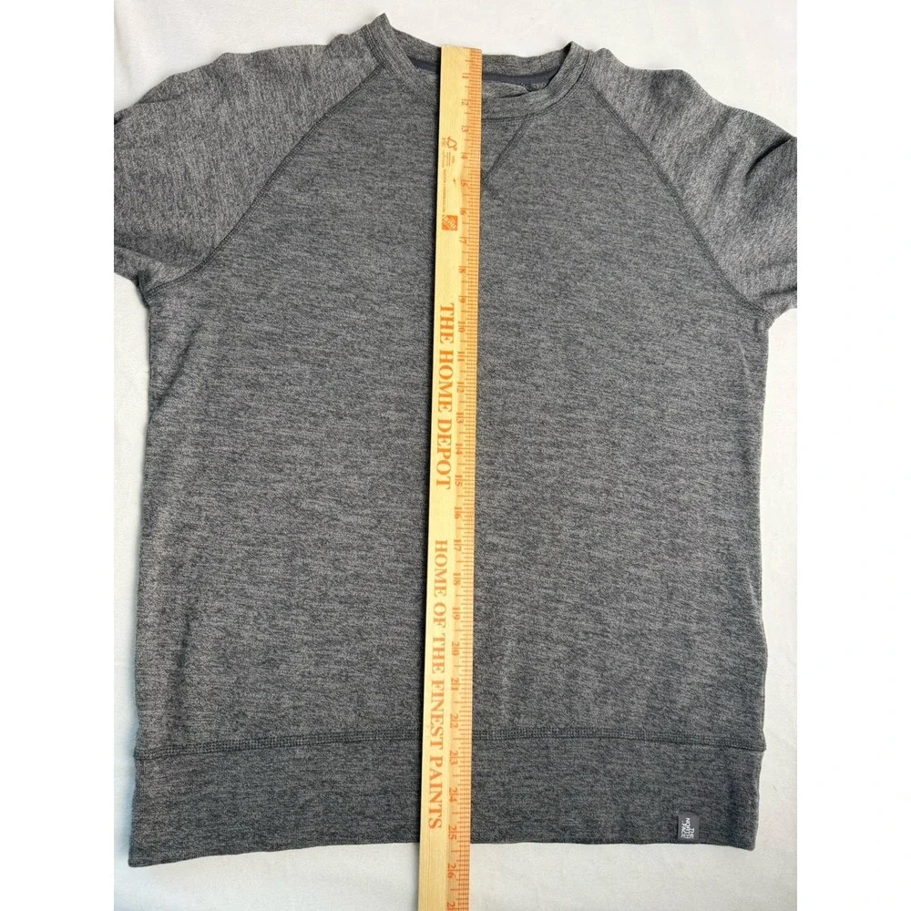 The North Face Copperwood Crewneck Raglan Long Sleeve Gray Men's Small Logo